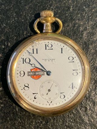 1926 Harley Davidson Waltham 15j Vintage Pocket Watch Rare