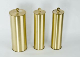Herschede 9 Tube Grandfather Clock Set Of 3 Weights Only @ 1970s Rare