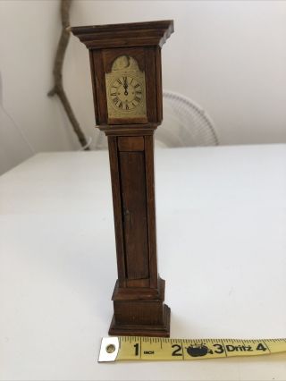 Dollhouse Miniature Furniture Grandfather Clock 1/12 Scale Vintage