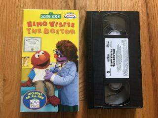 Elmo Visits The Doctor Vhs Sesame Street Kids Educational Learning Rare