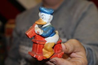 Antique Vintage Donald Duck Walt Disney Made In Japan Toy Figurine Gas Oil Sign
