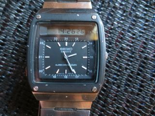Very Rare Vintage James Bond Seiko H357 - 5040 Lcd Digital Watch - 1980 