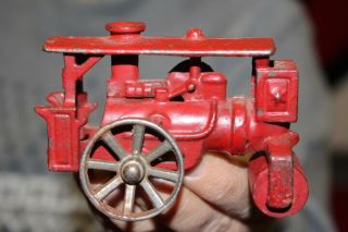 Vintage Antique Steam Roller Tractor Cast Iron Toy Gas Oil Sign