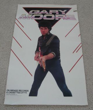Gary Moore,  Vintage,  Rare,  1980s In - Store Music Promo Poster
