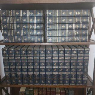 Encyclopedia Britannica Vintage 1958 Complete 24 Volume Set Blue Rare Acceptable
