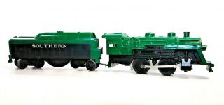 Vintage Lionel Southern 2 4 0 Steam Locomotive 8140 With Tender Modern Era Green