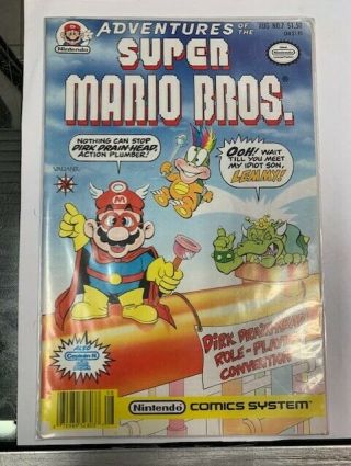 Adventures Of The Mario Bros 7 Valiant Nintendo Comic Rare 1991