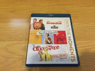 Dodgeball/napoleon Dynamite/office Space (blu - Ray Disc) Own The Moments Oop Rare