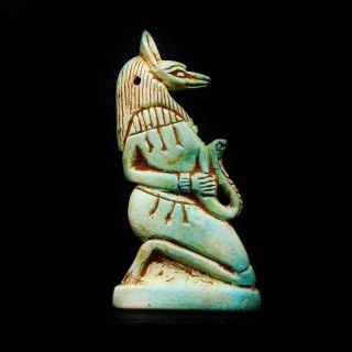 Rare Antique Egyptian Amulet Figurine Of Sekhmet Goddess Of Healing