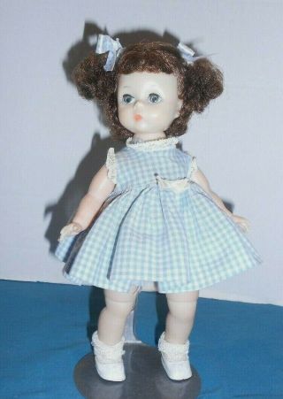 Vintage Madame Alexander Kins 8 " Alex Doll Dark Brown Hair Bkw -)) ) 