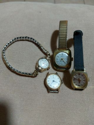 Vintage Joblot X 4 Ladies Mechanical Watches.
