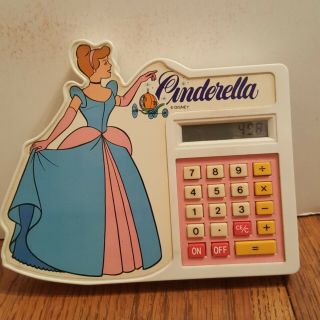Vintage 1980s 80s Cinderella Disney Princess Calculator Rare Htf