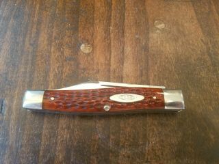 Rare Vintage Case Xx Redbone Large Stockman Knife 6375 1940 - 64 Near