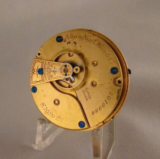 126 Years Old Running Movement Elgin 7 Jewels Hunter Case Size 18s Pocket Watch