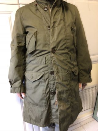 Rare Wwii Overcoat Parka,  Size Small With Pyle Liner,  Us Army,  Usmc 1947