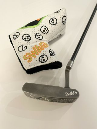 Rare Swag Golf Putter - Handsome One 34” Putter & Headcover