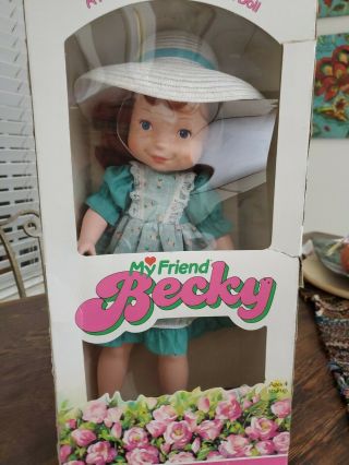 Vintage Fisher - Price My Friend Becky Doll 1982