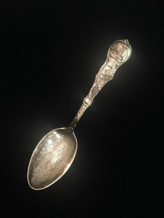 Sterling Silver Souvenir Spoon - Mt.  Tamalpais California Bear
