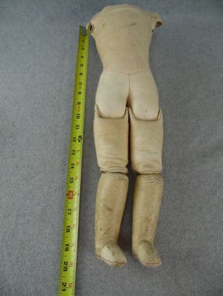 20 " Antique Kid Leather German Doll Body For Doll Making Marked Germany 8