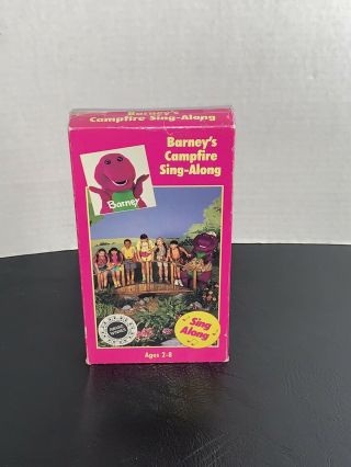Barney ' s Campfire Sing - Along VHS Tape - 1990 RARE OOP 2