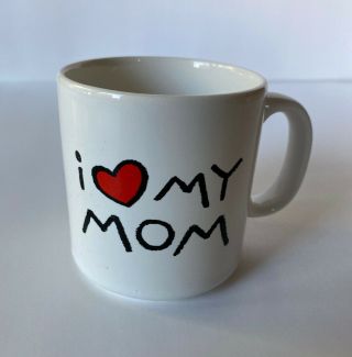 Russ “i Love My Mom” Coffee Mug Tea Cup Made In Ireland Collectible Rare