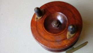 Wooden And Brass Fishing Reel