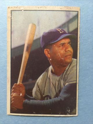 1953 Bowman Color Roy Campanella Brooklyn Dodgers 46 Baseball Card