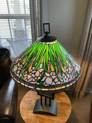 Antique Vintage Tiffany 20” Leaded Glass Lamp Shade Gorgeous “rare”find