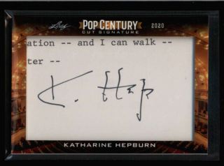 Katharine Hepburn Rare 2020 Leaf Pop Century Cut Signature Autograph Auto N3184