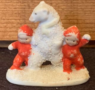 Antique Germany Bisque Snow Baby Babies Polar Bear Miniature Figure Christmas
