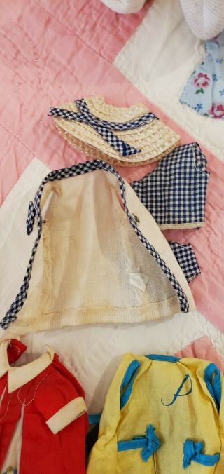 Vintage Penny Brite Doll Clothes White And Blue Sun Suit With Hat.