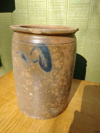 Rare Antique Virginia Stoneware Merchant Crock By Henkel & Grim