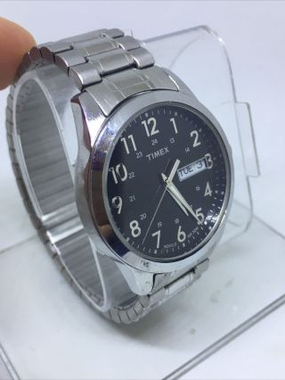 Timex Men’s T2m932 Silver Tone Black Dial Analog Watch 62 2