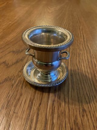 Hunt Silver Co.  Sterling Urn - Shaped Toothpick Holder W/ Matching Tray,  Style 27