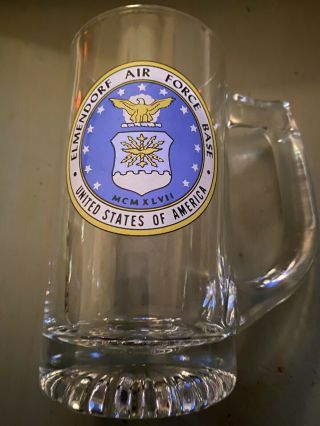 Elmendorf Afb Glass Mug Rare