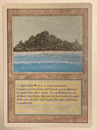 Tropical Island - Revised - - Magic The Gathering Mtg