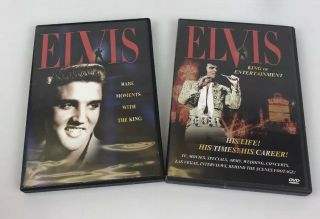 2 Elvis Presley Performance Dvds Rare Moments King Of Entertainment Set 2002 J4