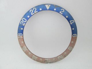 Rare Faded Rolex Bezel Insert Red And Blue For Model 1675/16750 (red Back)