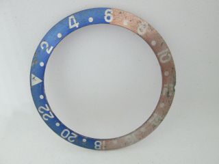 RARE FADED ROLEX BEZEL INSERT RED AND BLUE FOR MODEL 1675/16750 (RED BACK) 2