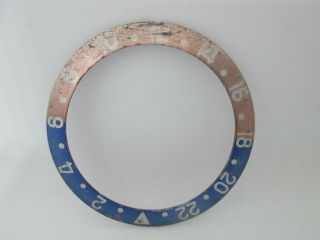RARE FADED ROLEX BEZEL INSERT RED AND BLUE FOR MODEL 1675/16750 (RED BACK) 3