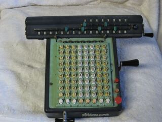 Monroe Model Lx - 160 Vintage Mechanical Adding Machine Calculator