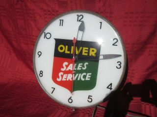 Extremely Rare Pam Clock Co.  Oliver Tractor Sales & Service Advertising Clock
