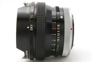 【rare O Exc,  5】 Canon Fd Fish Eye 15mm F2.  8 S.  S.  C Ssc Wide Mf Lens From Japan H01