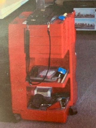Joe Colombo Red Storage Cart.  Collector 