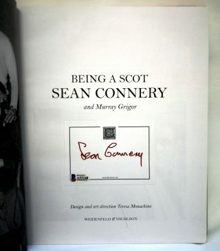 RARE Signed SEAN CONNERY Being A Scot Hardcover 1st/1st BOOK Beckett BAS LOA 2