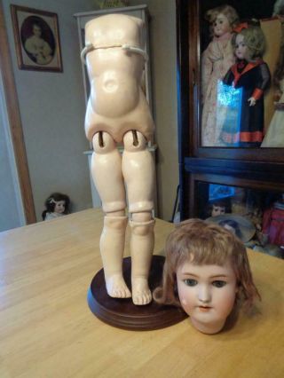 Antique Simon/halbig Doll For Repair Needs Arms Bjb Body Has Crier 21 " No Arms