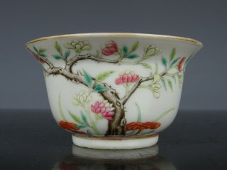 Rare Fine Chinese Porcelain Fencai Cup - Flowers - 19th C.