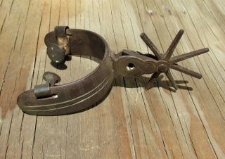 ANTIQUE SILVER INLAID MEXICAN SPUR 2