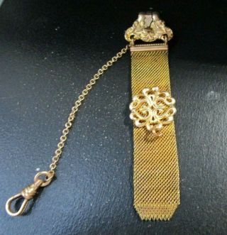 Antique Ornate Fob Pocket Watch Holder Mesh Chain Fob Vintage Pocket Watch 2