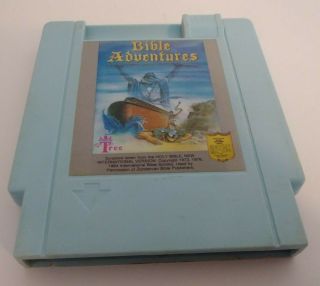 Bible Adventures (nintendo) Rare Blue Cart & Authentic Nes